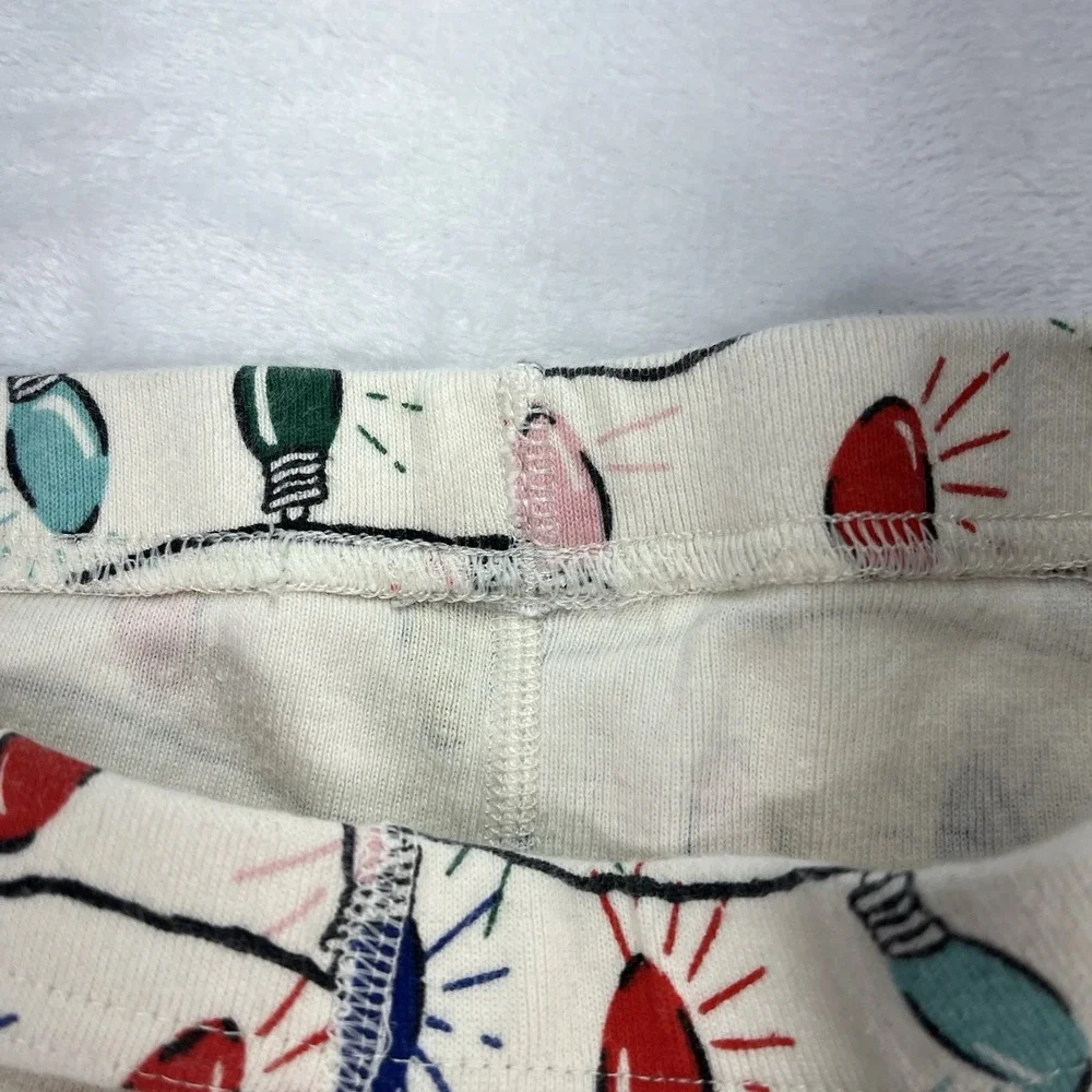 Hanna Andersson Organic Cotton Pajamas Unisex Kids 8 Christmas Lights